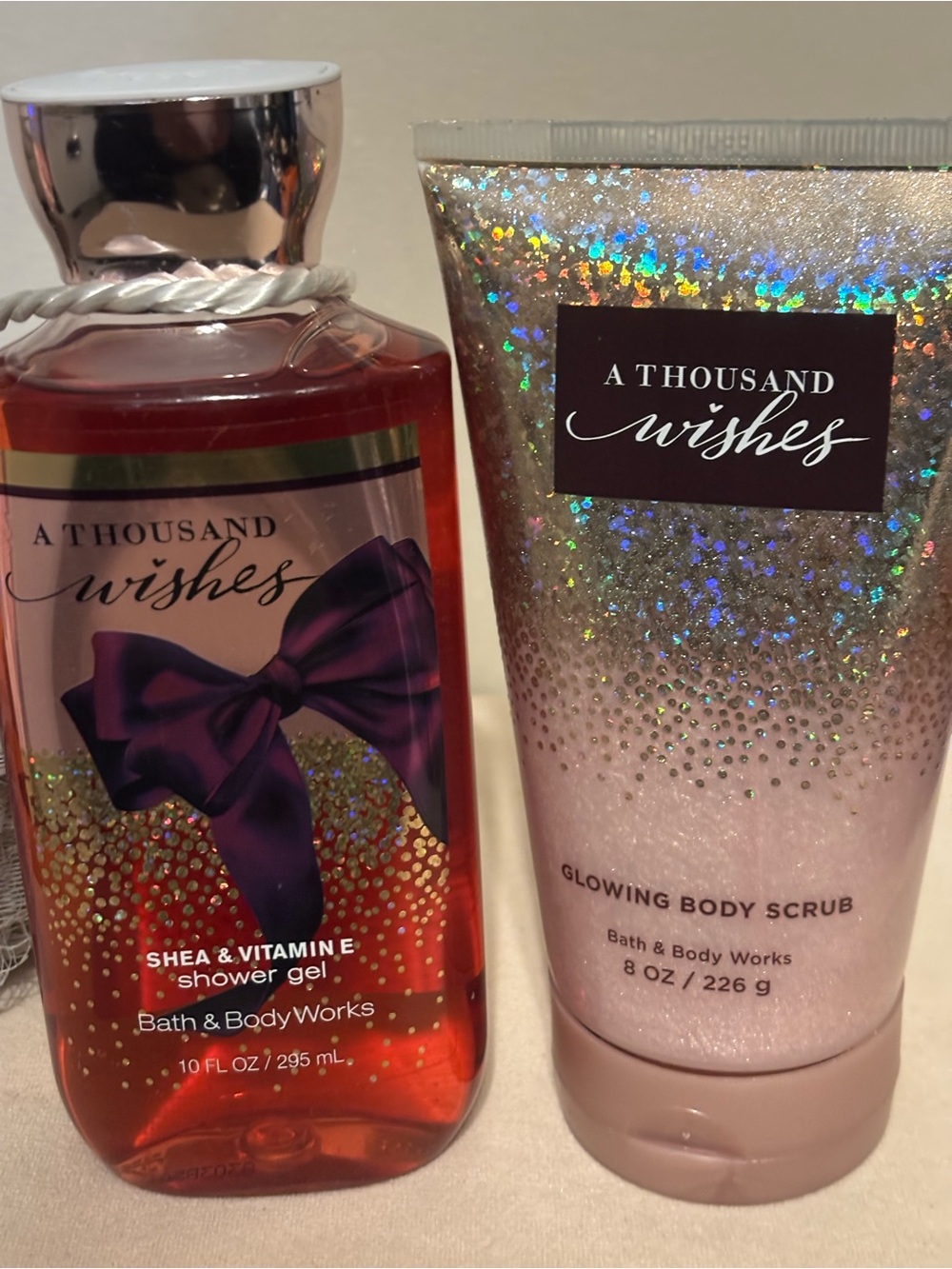 A Thousand Wishes Pink Shower Gel & Body Scrub Set - Bath & Body Works